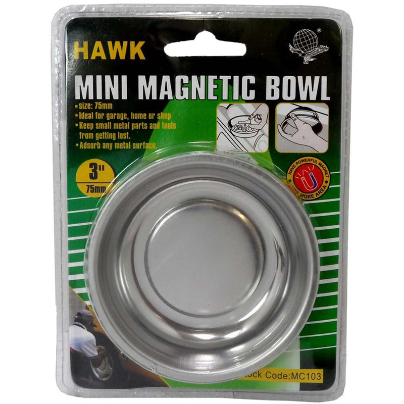 3" Mini Magnetic Bowl - Magnitized Rubber Bottom - MC-90103 - ToolUSA