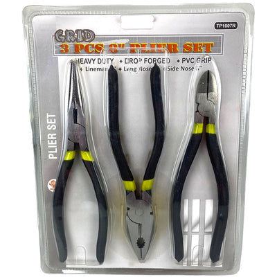3 Pc. 8-Inch Pliers Set - TP1007R - ToolUSA
