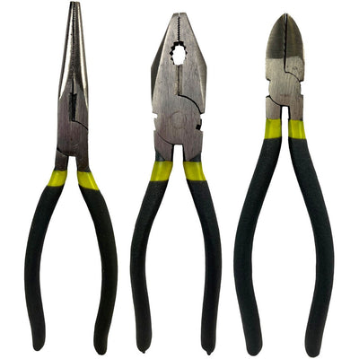 3 Pc. 8-Inch Pliers Set - TP1007R - ToolUSA