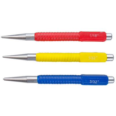 3 Pc. Nail & Brad Punch Set - Color Coded (Pack of: 2) - TZ-02703-Z02 - ToolUSA