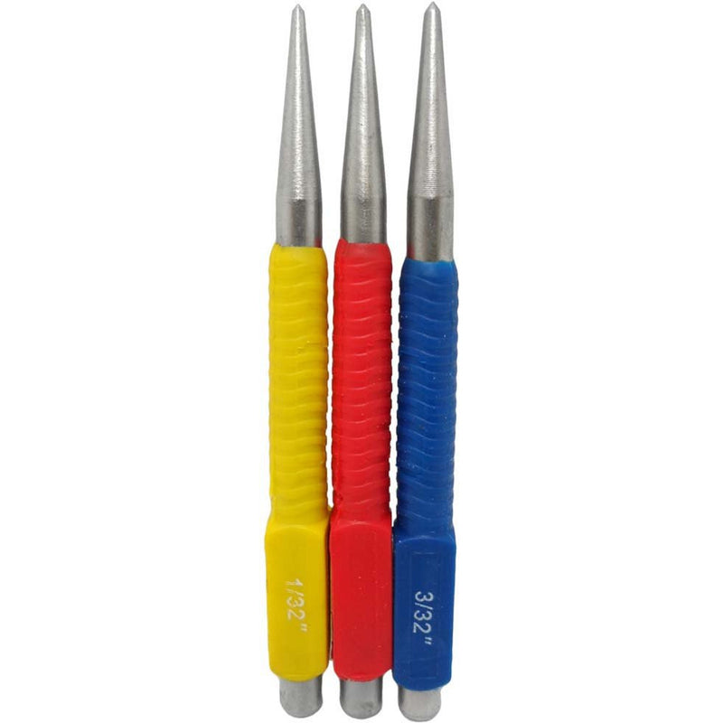 3 Pc. Nail & Brad Punch Set - Color Coded (Pack of: 2) - TZ-02703-Z02 - ToolUSA