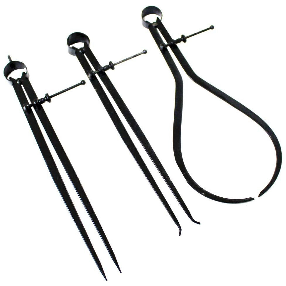 3 Piece 12 Inch Long Spring Caliper Set - TZ01-04512 - ToolUSA