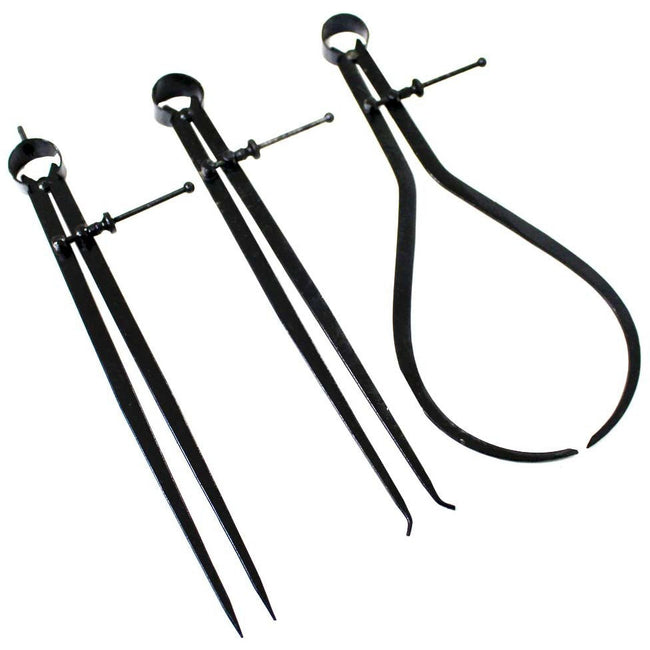 3 Piece 12 Inch Long Spring Caliper Set - TZ01-04512 - ToolUSA