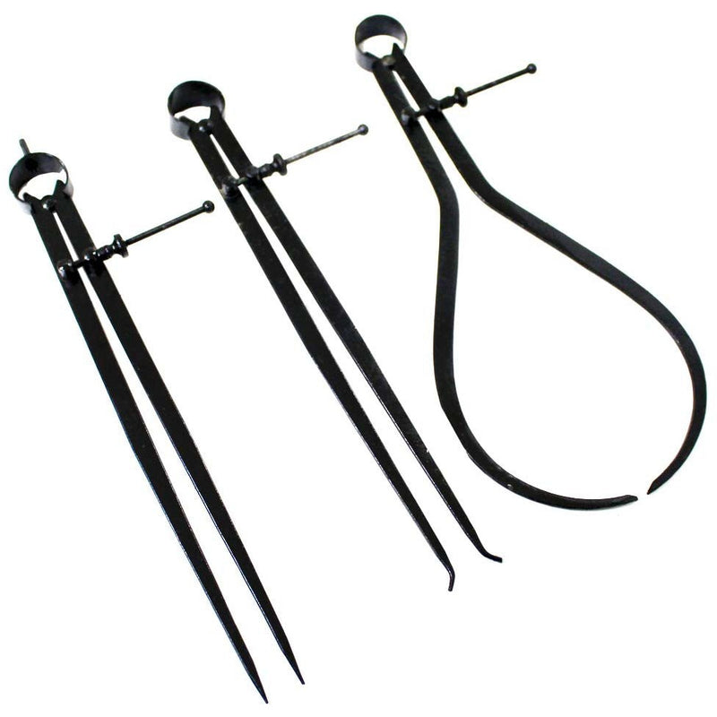 3 Piece 12 Inch Long Spring Caliper Set - TZ01-04512 - ToolUSA