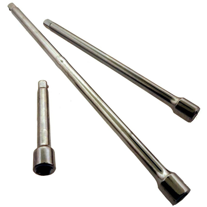 3 Piece 1/4" Drive Extension Bar Set, 3 Sizes of Extensions - TP-14865 - ToolUSA
