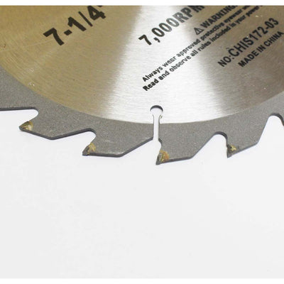 3 Piece 7.25 Inch Diameter Carbide Tip Saw Blades - 24 Teeth - A90-IS172-03 - ToolUSA