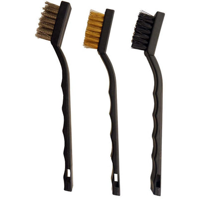 3 Piece Brass, Steel & Nylon Bristles Set - TZ6300-YH - ToolUSA