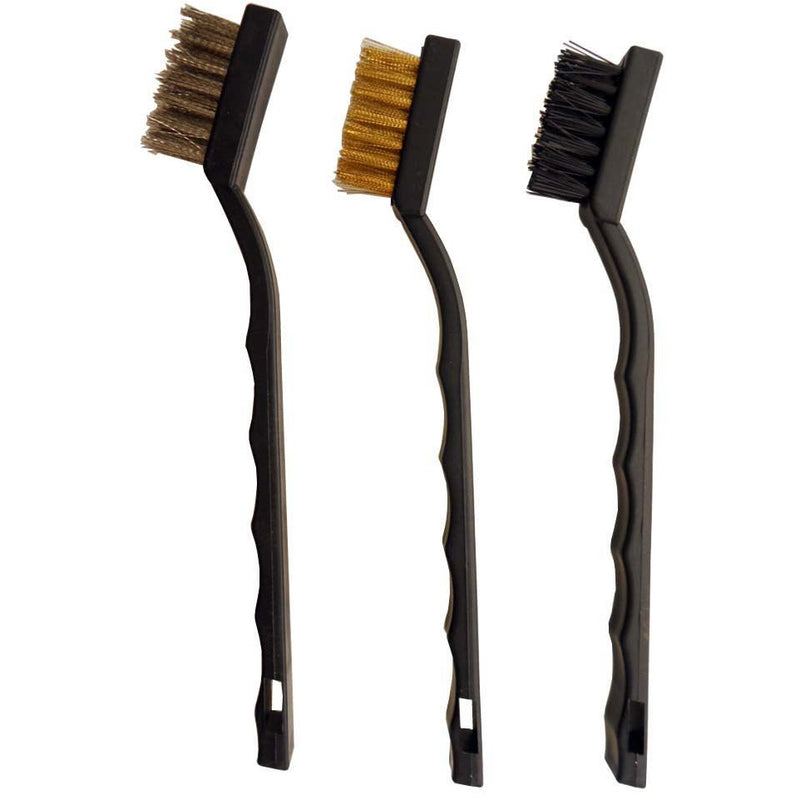 3 Piece Brass, Steel & Nylon Bristles Set - TZ6300-YH - ToolUSA