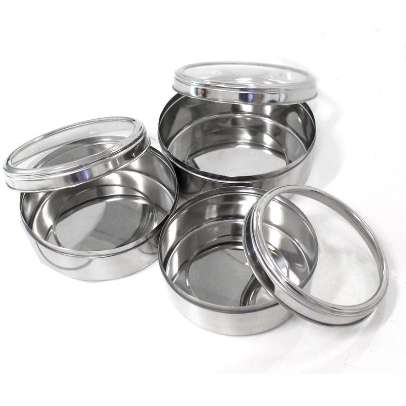 3 Piece Large Stainless Kitchen Canisters - U-88015 - ToolUSA