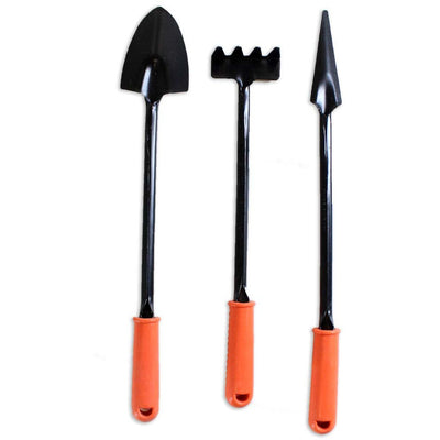 3 Piece Long Handled Mini Garden Tools - GT-GT3L-RB-YW - ToolUSA