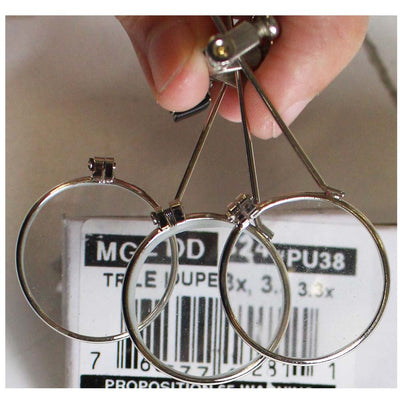 3 Piece Loupe Set for Eyeglasses - 3X, 6X, and 9X Power - MG-17281 - ToolUSA