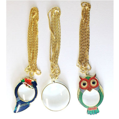 3 Piece Magnifier Pendant Set In Owl, French Horn, and Simple Design - KIT-MG113 - ToolUSA