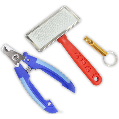 3 Piece Pet Care Set - Nail Clipper, Wire Brush & Dog Whistle - B23-KIT-3-YX - ToolUSA