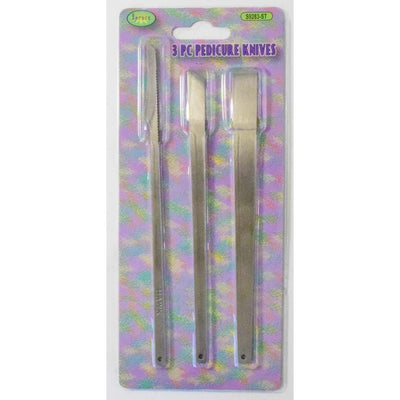 3 Piece Professional Stainless Steel Pedicure Knives - S92-44149 - ToolUSA