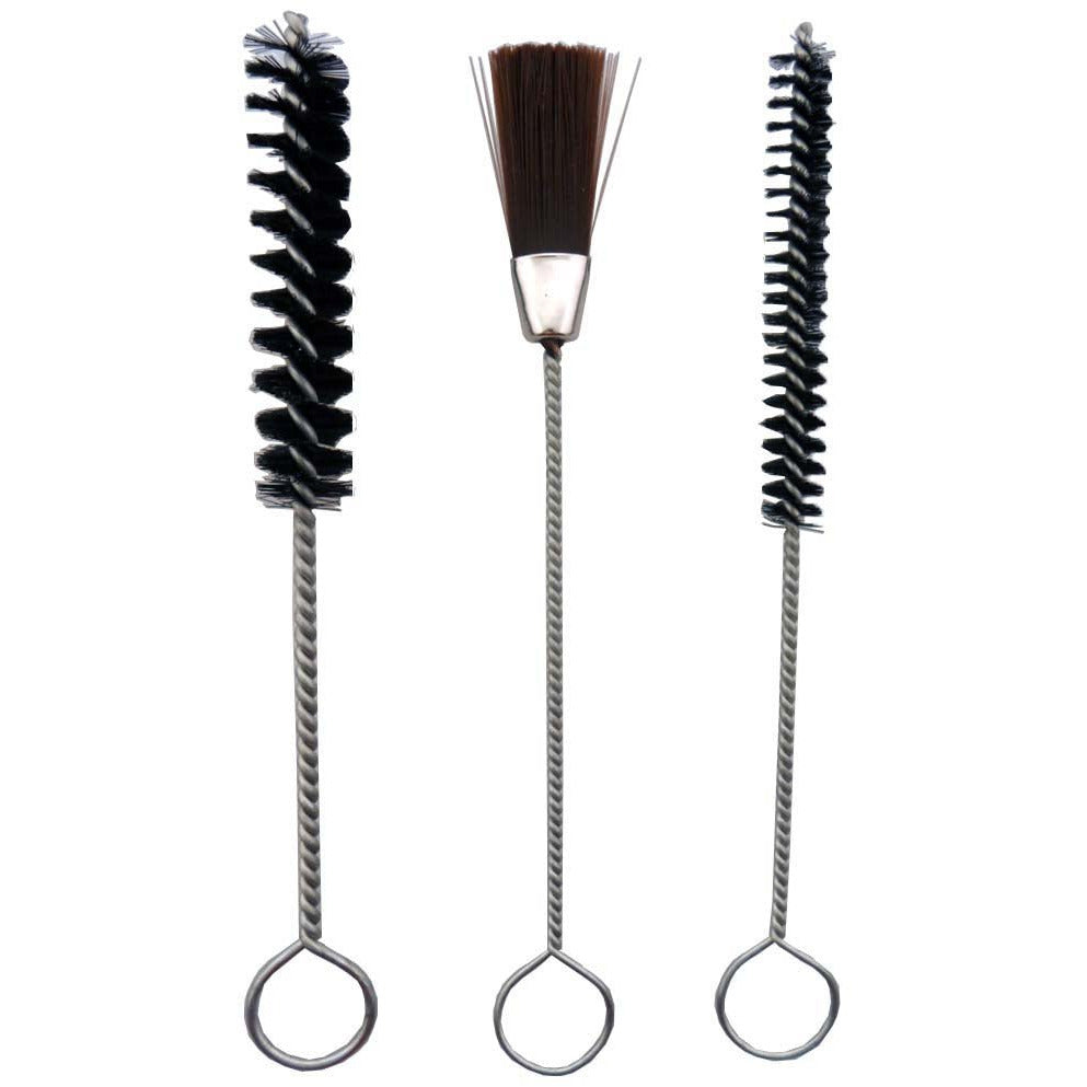 3 Piece set of 7" Long Pipe Cleaning Brushes Suitable For Cleaning Spray Gun Equipment - TZ-27622 - ToolUSA