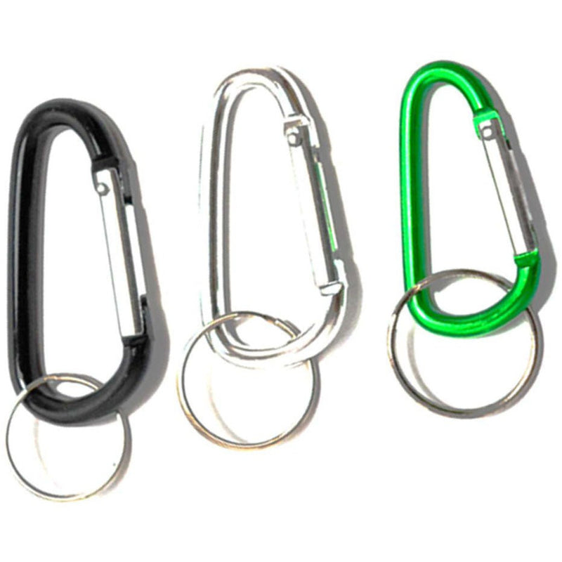 3 Piece Set Of Aluminum Carabiners in 3 Sizes for Fastening and Keys - TR-28876 - ToolUSA