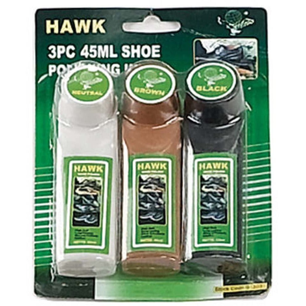 3 Piece Shoe Polishing Kit in Black, Brown, and Neutral - CARE-01203 - ToolUSA
