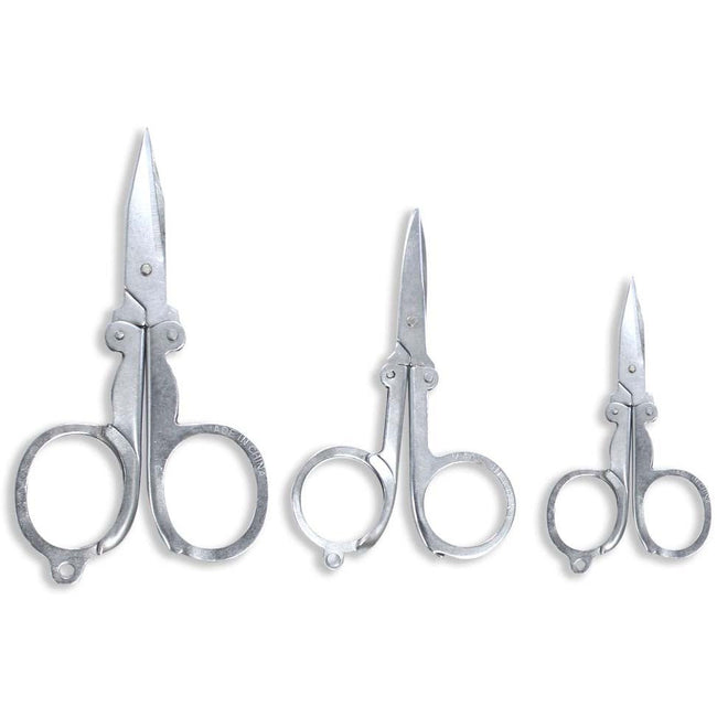 3 Piece Stainless Steel Folding Scissors In 3 Popular Sizes - SC-65345 - ToolUSA