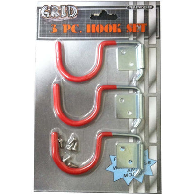 3 Piece Swivel Hooks With Pre-Drilled Plates And Installation Hardware - TH7203-YW - ToolUSA