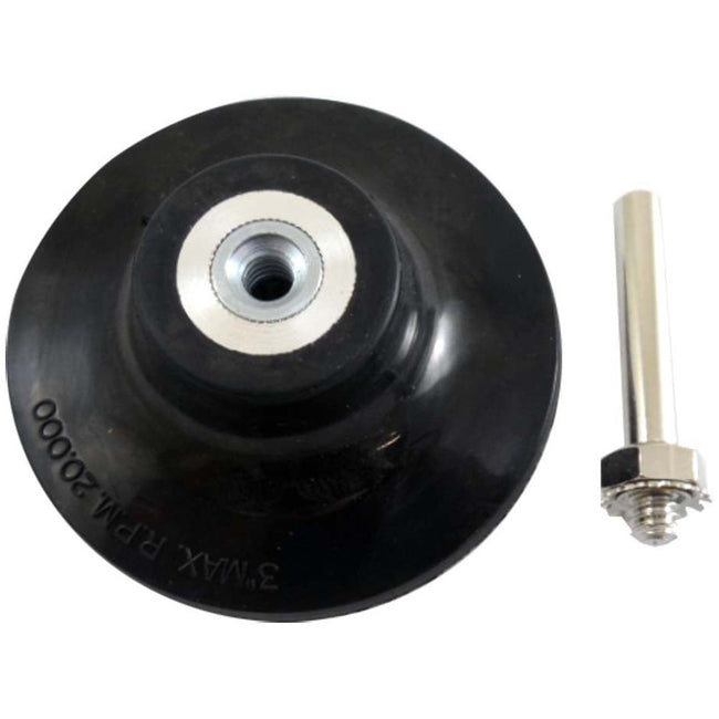 3" Rubber Disc Holder With Shank - TU-FR-8266 - ToolUSA
