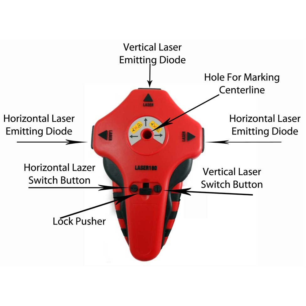 3-WAY LASER GUIDED MARKER LEVEL - TM-99026 - ToolUSA