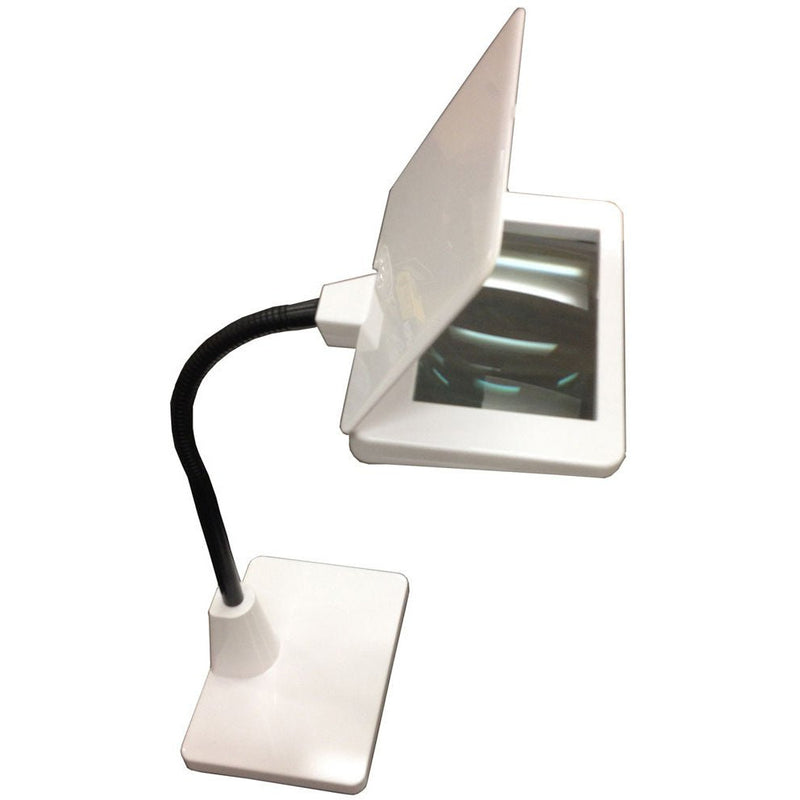 30 LED Heavy Desktop Magnifier - 3X Rectangular Lens - White - MG-15164 - ToolUSA