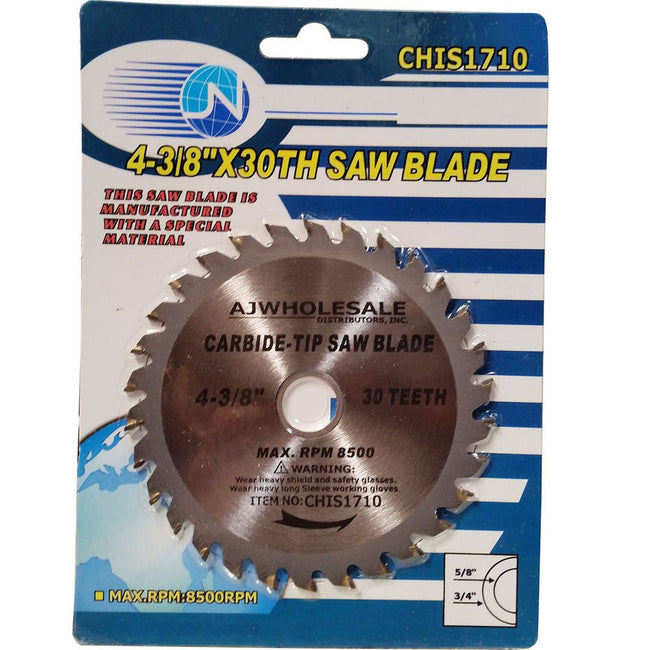 30 Teeth Carbide Tip Saw Blade | 4-3/8" Diameter - LAJW-1710 - ToolUSA