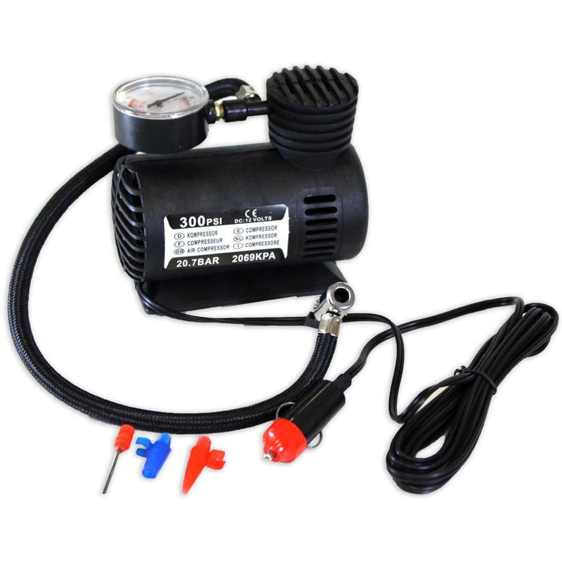 300 PSI Mini Air Compressor to Fill Car, Bicycle, Ball Tires - TA1500-YH - ToolUSA