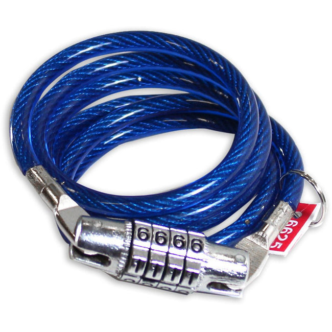 32 Inch Steel Cable Bicycle Lock with 4 Digit Combination - LOCK-07800 - ToolUSA