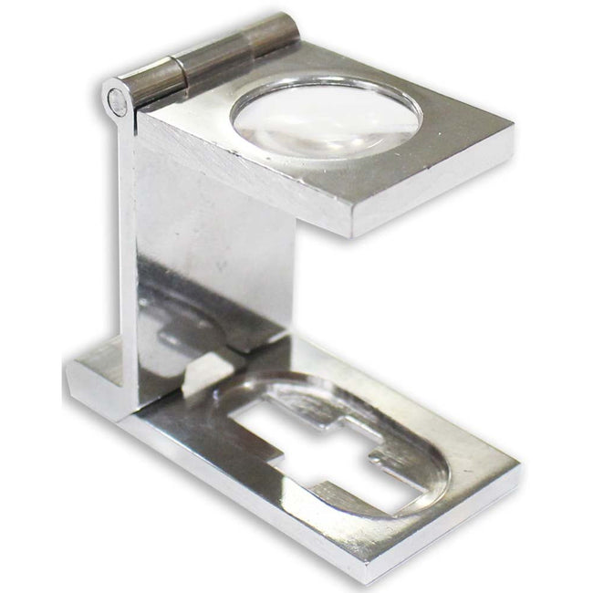 3/4" Diameter Lens, Folding Magnifier With 10X Power, And Chrome Finish - MG-07575 - ToolUSA