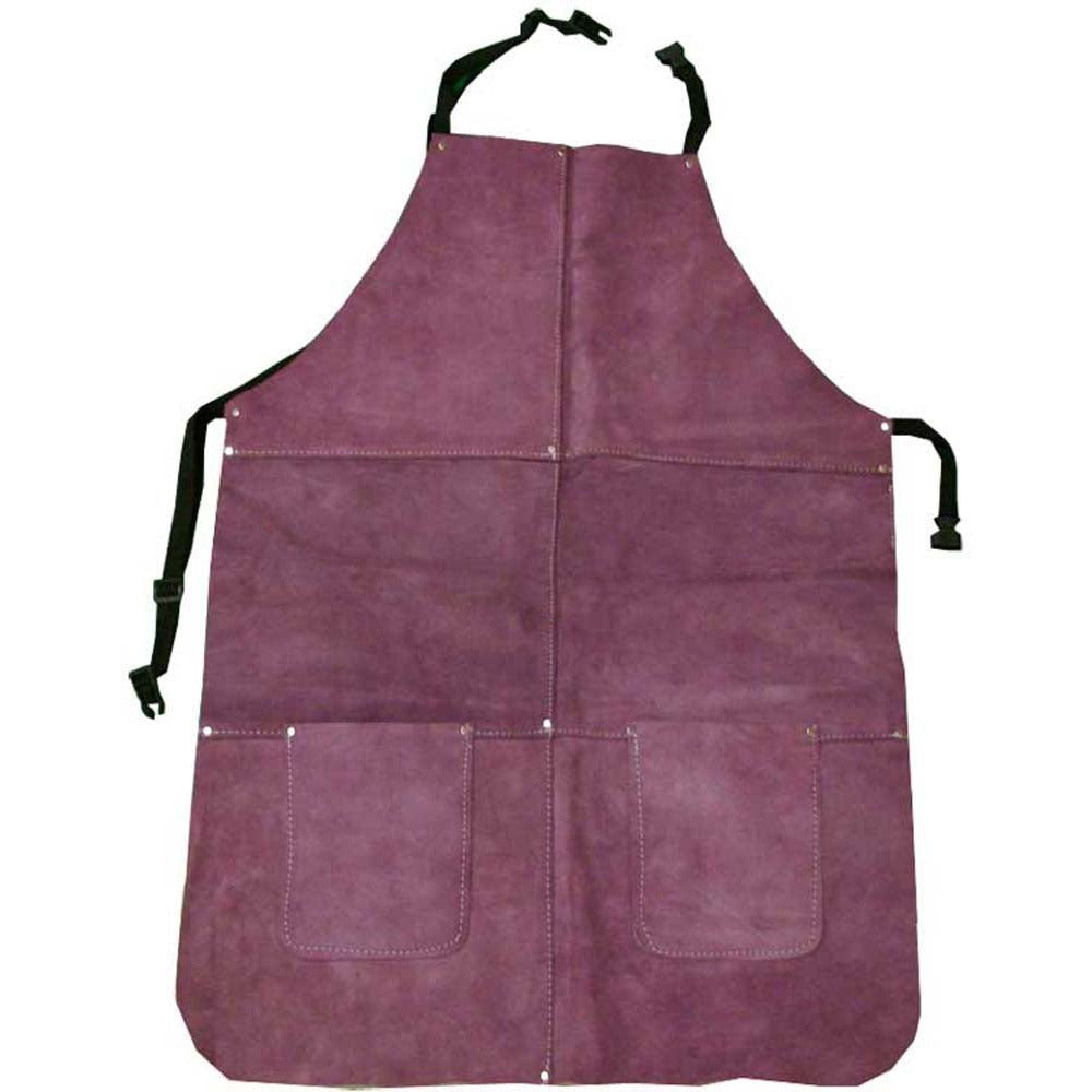 34x24 Inch Violet Suede Leather Apron - AS-50009 - ToolUSA