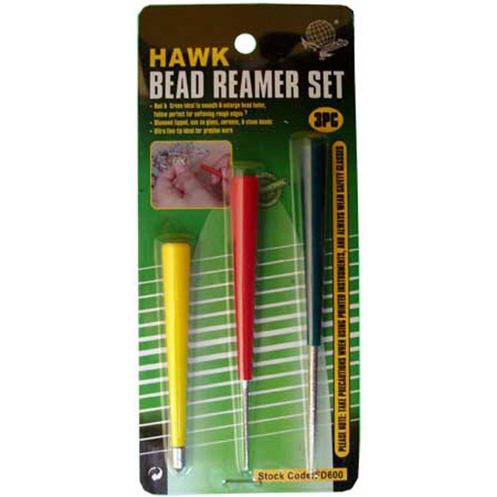 3.5", 4.25", AND 5" BEAD REAMER 3 PIECE SET WITH COLOR CODED HANDLES - F-73600 - ToolUSA