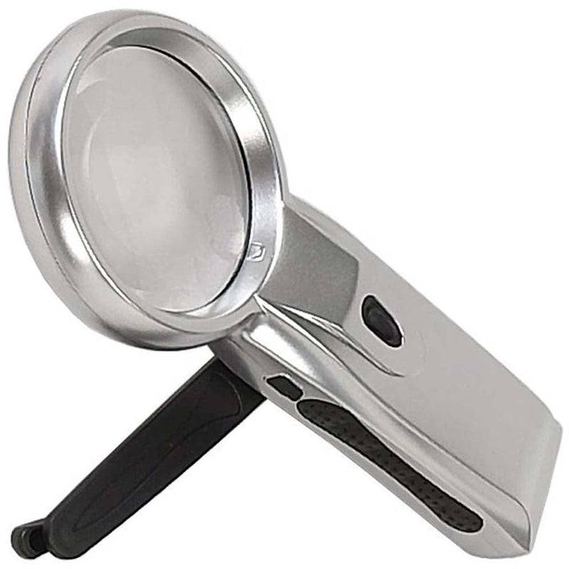 3.5" Diameter, 2.5X Power Magnifier With Hand Crank Self Generating Power & Auxiliary Plug - MG-97558 - ToolUSA