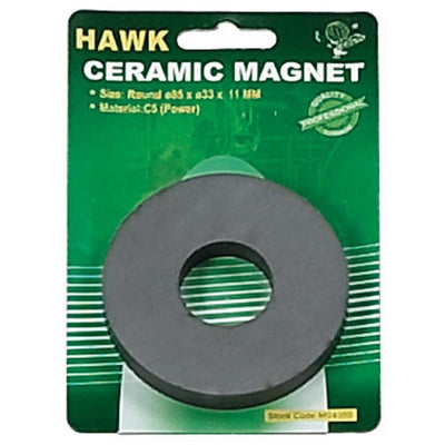 3.5" Doughnut Shaped C5 Or Y30 Grade Ceramic Magnet (Pack of: 2) - MC-04350-Z02 - ToolUSA