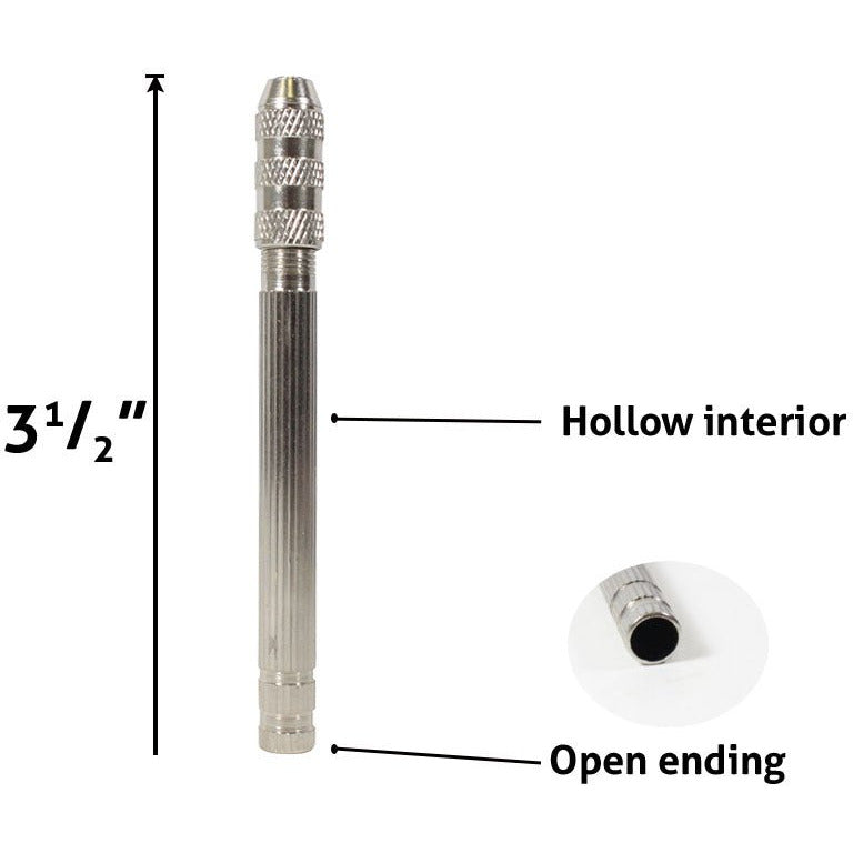 3.5 Inches Long Steel Pin Vise - 0 to 1mm Range (Pack of: 2) - TJ-12401-Z02 - ToolUSA