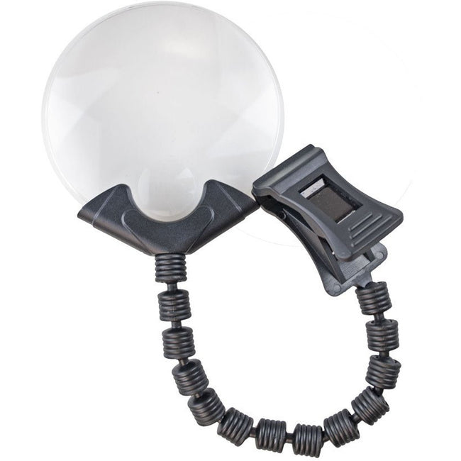 3.5" Rimless Lens 2.5X Power Magnifier With Flexable-Neck And Clip For Easy Positioning - MG-88040 - ToolUSA