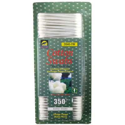 350 Count Jumbo Pack of Cotton Swabs with Open Dispenser Box - D0-D040-YW - ToolUSA