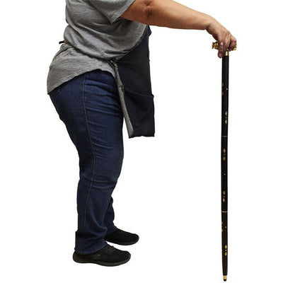 36 Inch Natural Wood Walking Stick | Brass Telescope Handle - G8445-2275ST - ToolUSA