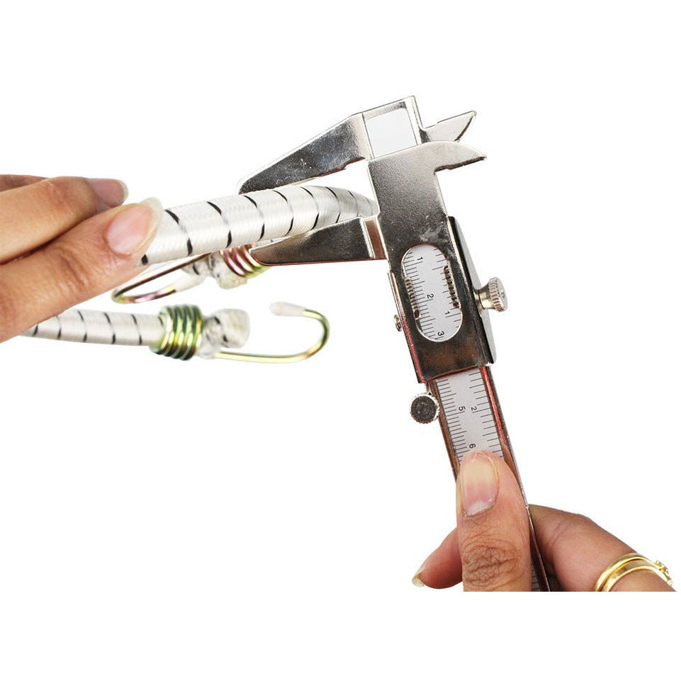 36 Inch White Bungee Cord with Rubber Tipped Hooks (Pack of: 2) - TA-08536-Z02 - ToolUSA