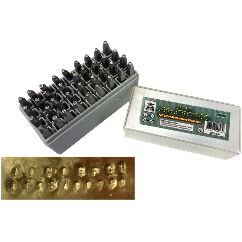 36 Pc. 1.5mm Number and Letter Stamping Set - TZ01-49093 - ToolUSA
