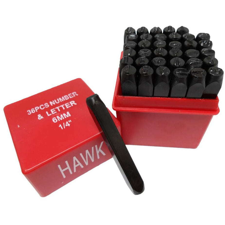 36 Piece Number & Capital Letter Punch Set - ToolUSA