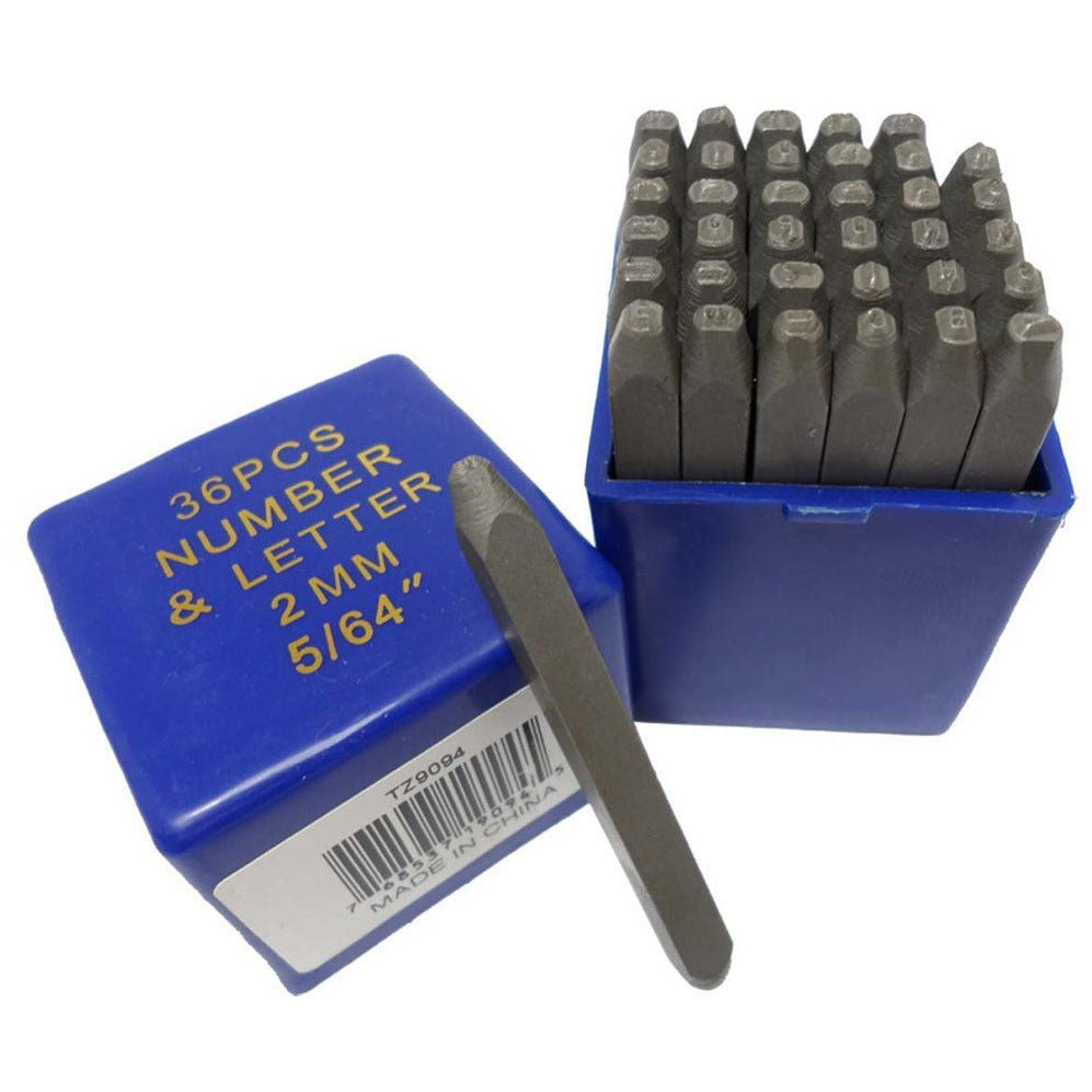 36 Piece Number & Capital Letter Punch Set - ToolUSA