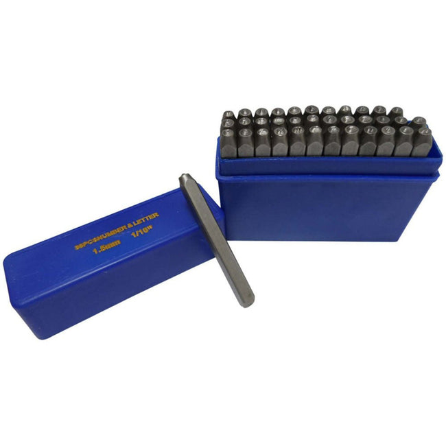 36 Piece Number & Letter (Lower-Case) Punch Set - ToolUSA