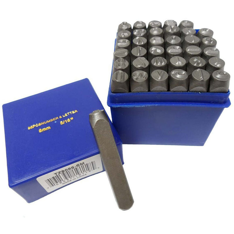 36 Piece Number & Letter (Lower-Case) Punch Set - ToolUSA