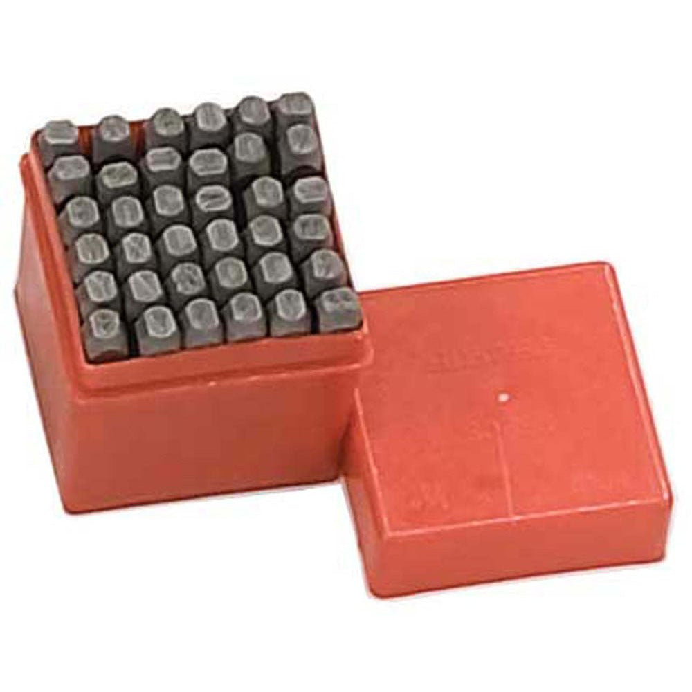 36 PIECE NUMBER & LETTER PUNCH, 6MM, 1/4