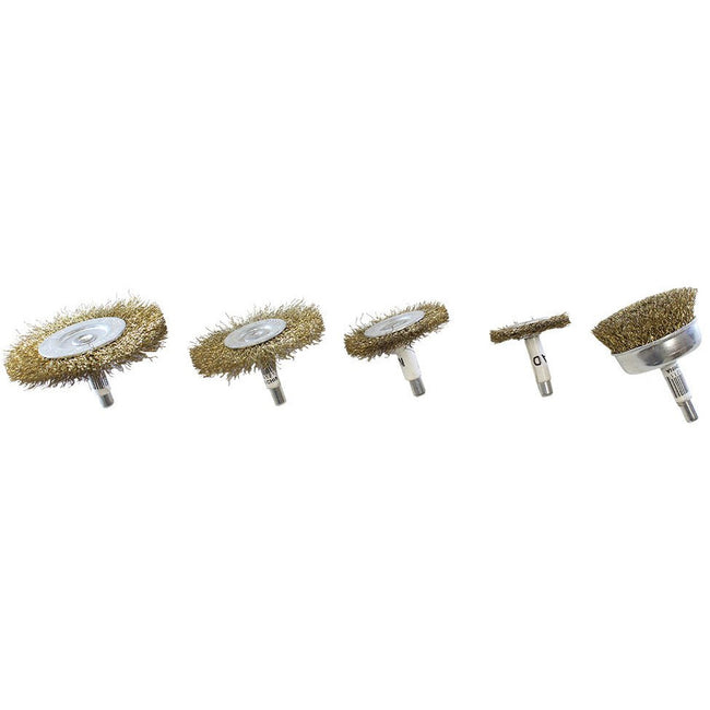 36 Piece Wire Brush Set Pre-Mounted on 1/4 Inch Shanks - TJ03-41211 - ToolUSA