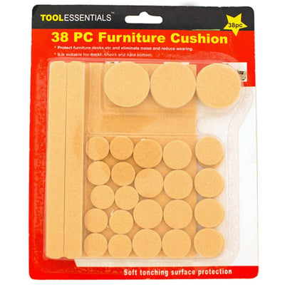 38 Piece Set Of Self-adhesive Furniture And Floor Protectors - LHEN-FS38 - ToolUSA