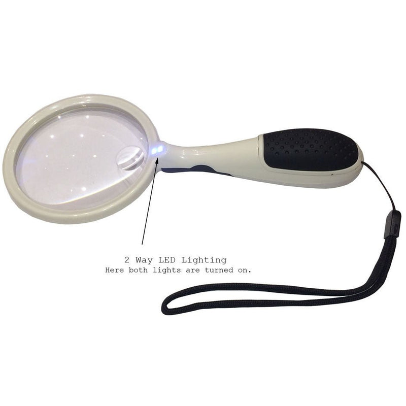 3x & 5x Aspheric Magnifier with Dual Magnification & LED Lighting - MG-75735 - ToolUSA