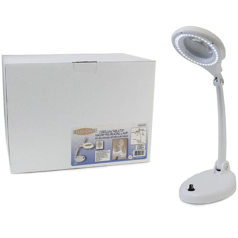 3x & 8x Power White Magnifier 40 LED Desk Lamp - 4 Inches - CR-99259 - ToolUSA