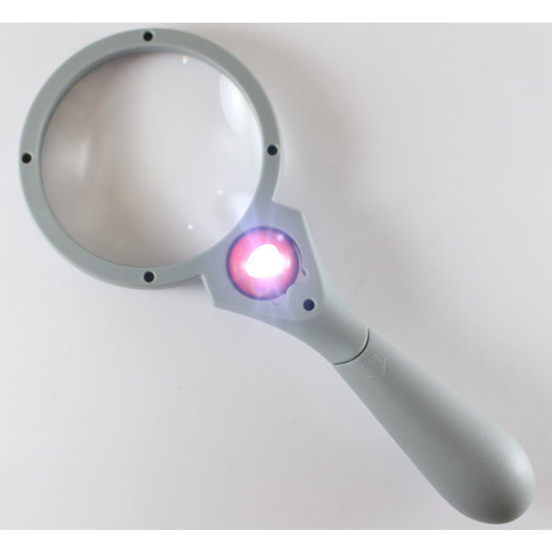3X and 5X Gray 3x/5x LED Hand Magnifier - 1.5x/4x Pocket Magnifier - KIT-MP76835G - ToolUSA